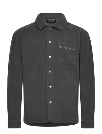 Embroidered Fleece Overshirt Grey Lyle & Scott