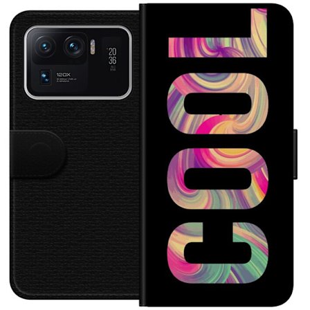 Yhteensopiva Lompakkokotelo Xiaomi Xiaomi Mi 11 Ultra Nykytaiteellinen typografia taiteilu sanaa LOVE nestemäisissä sateenkaariväreissä mustaa tau