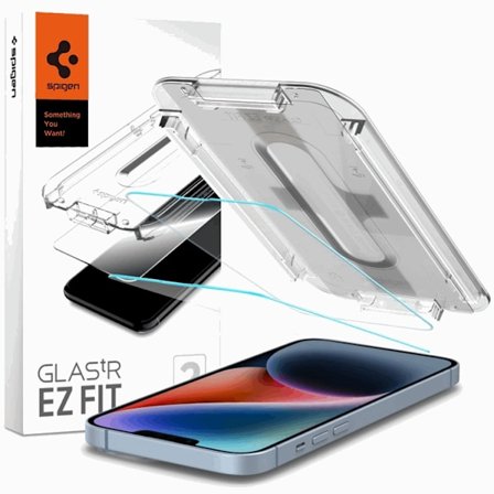 Spigen EZ Fit iPhone 14/13 Pro/13 Karkaistu lasi näytönsuoja (2 kpl
