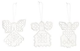 Stickpackung Hardanger Engel 3-er Pack