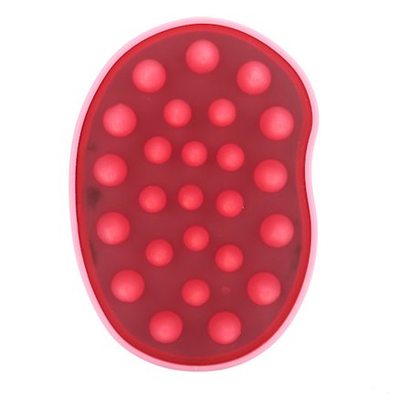 Sjampobørste Hårvask Hodebunnsmassasje Eksfolierende Flassfjerning Silikonbørste Rosa