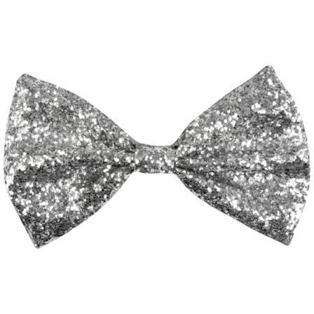 Fluga Glitter Fest Nyår Student Disco Silver 1 Styck 12 Cm Silver One Size