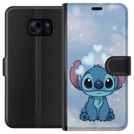 Kompatibel Tegnebogsetui til Samsung Samsung Galaxy S7 Stitch Hoppende Glæde - Sjovt Design til Gave