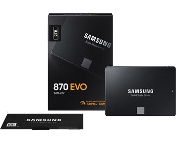 Samsung 870 EVO Series 2TB - 2 TB SSD-disk med 560 MB/s läshastighet
