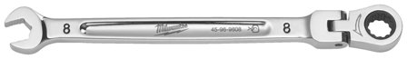 Milwaukee 4932480181 Kombinationsspærenøgle med leddet hoved 8 mm, Håndværktøj
