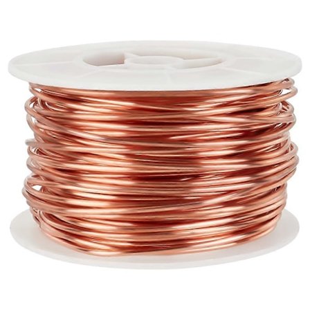 30 meter koppartråd 14 Gauge koppartråd för smyckestillverkning och hantverk 99,9% ren kopparsmyckestråd Solid blank koppartråd Pärltråd för Ga