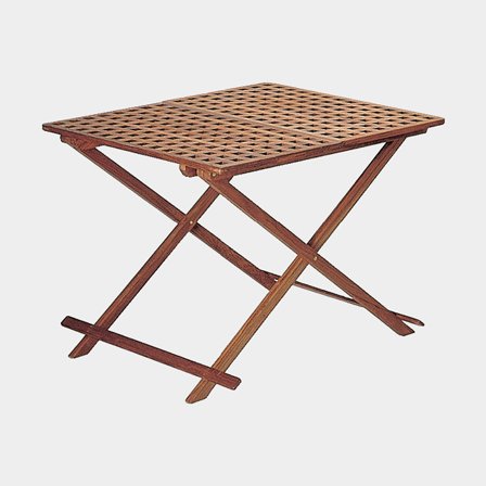 Folding teak boat table Roca, rectangular, 90 x 70 cm