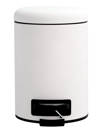 Pedalspand 3L Mono Hvid Rubber Cream Södahl