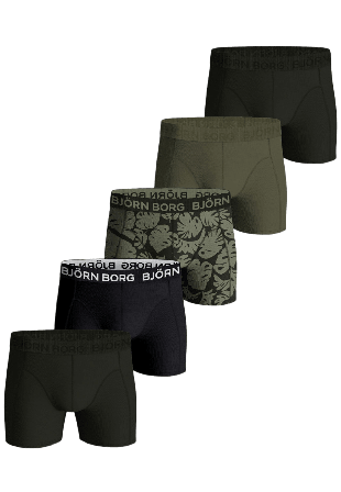 Björn Borg Cotton Stretch Boxer 5P Underkläder Herr Flerfärgad M
