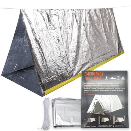Nödält / Nödbädd - Vindtätt & Lätt Tält - 2 pers Silver