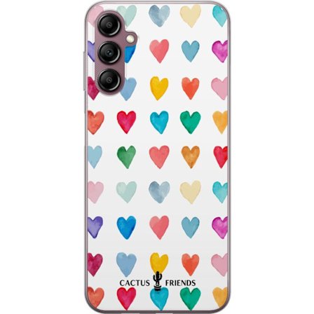 Yhteensopiva Puhelinkuori Samsung Samsung Galaxy A14 5G Cactus and Friends - Watercolor Love Grid