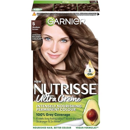 Garnier Nutrisse Ultra Créme 5.0 Medium Brown, Hår, Hårfarve, Permanent Hårfarve