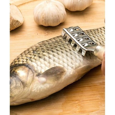 Fish Scale Remover/Fish Scaler - Stainless Steel Flat Rough