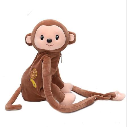 Søt Ape Pluss Ryggsekk Skulderveske Tegneserie Barn Stuffet Dyr Kryssveske Messenger Vesker Bursdagsgave