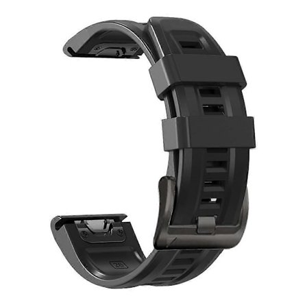 26mm Silikonarmband för Garmin Fenix 6X Pro [db] Svart