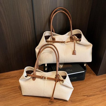 Retro denim stor kapasitet tote bag dame mote armhule bag casual bærbar pendler bag