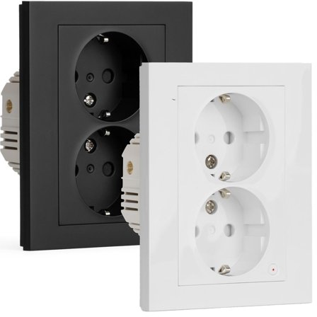 Futurehome Smart Stikkontakt Lavtbyggende Svart