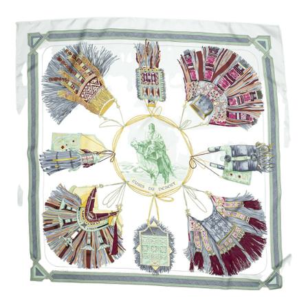 Hermès Vintage Pre-owned Halstørklæde Hvid, Dame Vintage Accessories, Størrelse: ONE Size