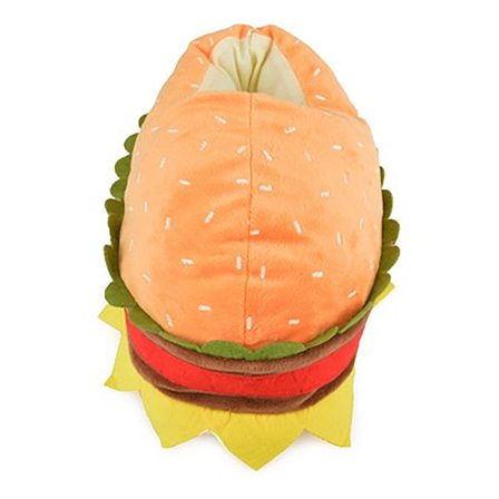 Mens Burger Slippers Orange UK 7-8