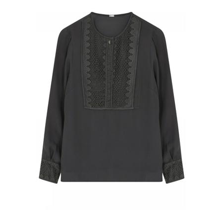 Gustav Margit, Bluse With Deco Skjorter 44608/7410 Sort, Dame
