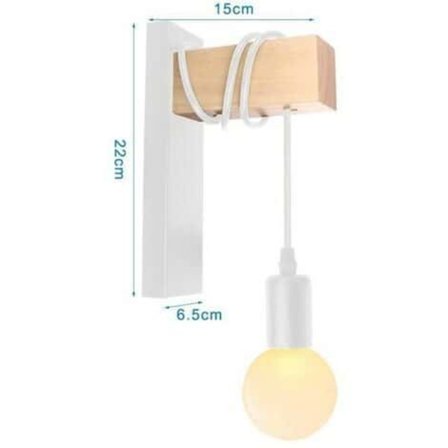 Vägglampa Modern vägglampa 22 cm vit
