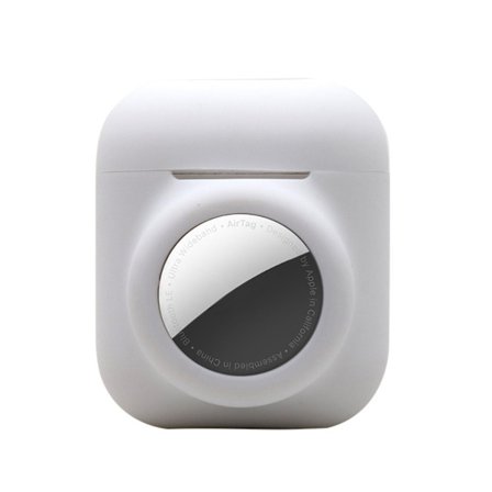 Silicone Case for Apple AirPods Gen 1/2 with AirTag pocket - White