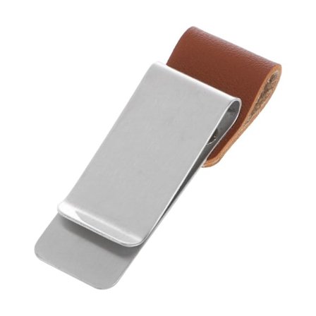 Håndlavet læder rustfrit stål penneholder Clip Journal Notebook Papir Folder