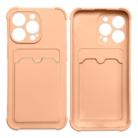 iPhone 13 PRO -Bumper Mjuk Korthållare Skal - Rosa