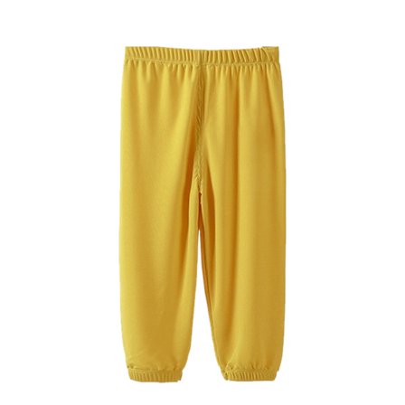 Børns lange bloomers i ren farve, åndbare, løse, afslappede lanternebukser til sommer, småbørn, piger, drenge F00 90cm / 35,4in