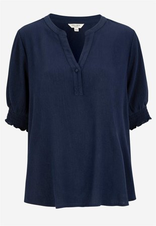 Cellbes of Sweden - Crepe bluse i marineblå for damer i størrelse 46/48