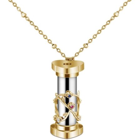 1 st (Guld) Kalejdoskop Diamant Hänge Halsband Kvinnor Krageben