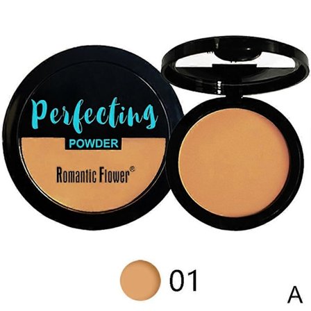 01(A)$Mörkt puder, enkellager, matt, vattentät concealer, kosmetika, smink, pressat puder med puderpuff
