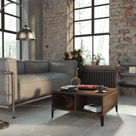 vidaXL Soffbord brun ek 60x60x30 cm konstruerat trä