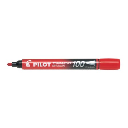 PILOT Märkpenna rund SCA 100 1mm röd - Lyreco - Kontorsmaterial - Pennor - Märkpennor - Rund spets