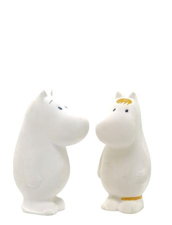 Moomin, Teether-Bathtoy, Natural Rubber, 2-Pack Toys Baby Toys Teething Toys White Rätt Start