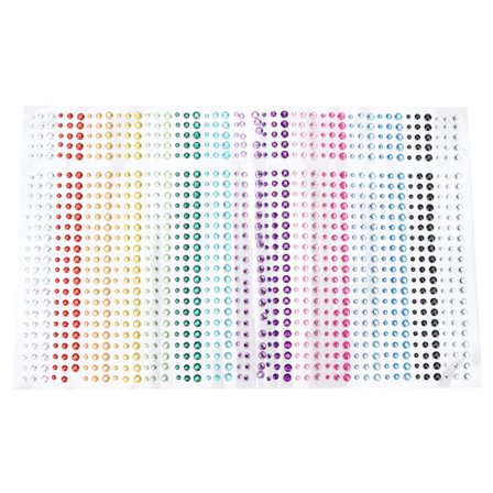 Rhinestones Klistermærker DIY 15 Farver Selvklæbende Bling Tilbehør Klistermærker til Telefon Håndværk Ansigt Neglekunst Dekoration