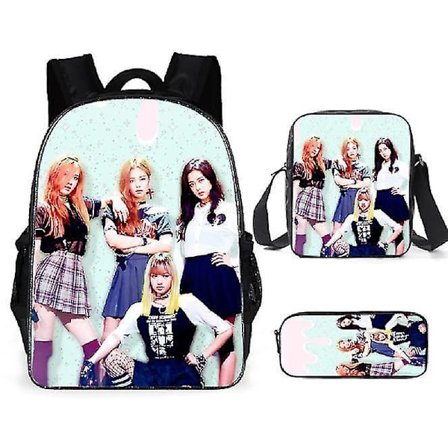 Black Pink Boy's And Girl's Backpacks Student School Bags Travel Bags Computer Bags