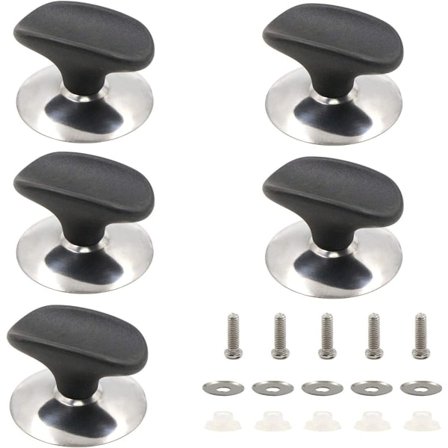 Ersättningslockhandtag 5 st, universal, för stekpanna, gryta, gryta, kastrull och rostfria lock.