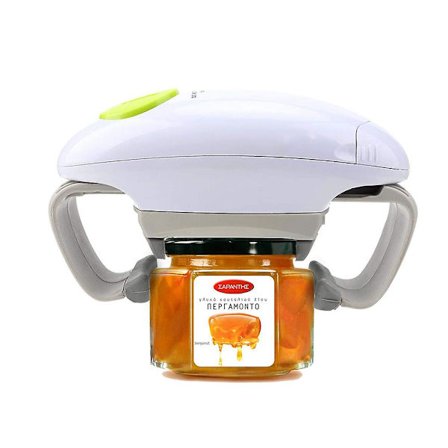 Elektrisk krukkeåpner - Enkelt trykk, håndfri, automatisk flaskeåpner for alle størrelser