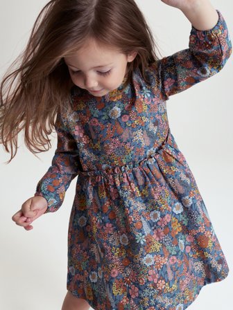 Pitkähihainen mekko LIBERTY Polarn O. Pyret 140 lastenvaatteet blue