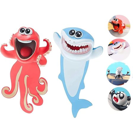 2 stk søte dyrebokmerker esel/panda/hai/blekksprut bokmerke, Wa