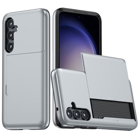 Samsung Galaxy S24 case with slide card holder - Grey