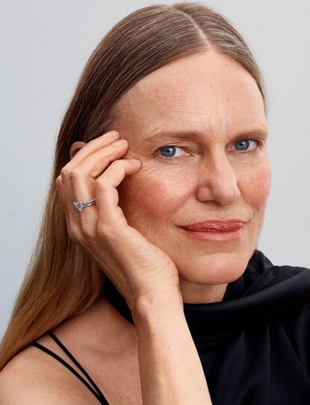 Pandora Heart Sterling Silver Ring With Clear Cubic Zirconia - Silver - 54