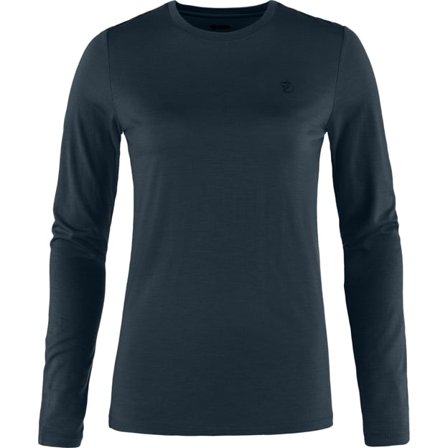 Fjällräven Abisko Wool LS M - female - Dark Navy/Blå - T-Skjortes & tank Topps