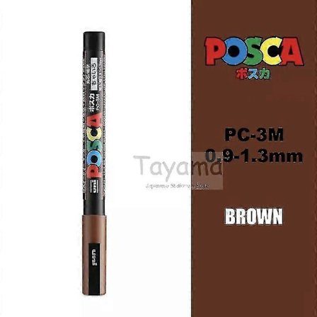 1 stk Uni Posca Pc-3m Malingmarkør - Ekstra Fin Kuglepen 0,9-1,3 mm Kunstmarkørpenne Vandbaseret 24 Farver Tilgængelige - Kunstmarkører -
