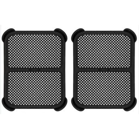 Tillbehörspaket kompatibelt med Ninja Foodi AF400/AF451 9.5L Air Fryer, 2 stänkskydd och återanvändbara silikonformar för air fryer