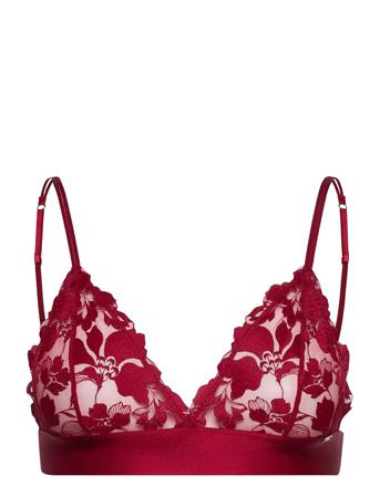 Bra Line Embroidery Bralett Red Lindex