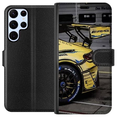Yhteensopiva Lompakkokotelo Samsung Galaxy S24 Ultra Mercedes AMG juliste urheiluauto kilpa-auto keltainen muotoilu ylellisyys saksalainen merkki moot