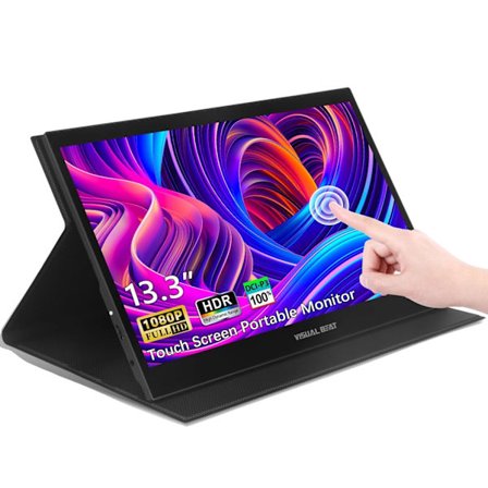 Bærbar Touchscreen Monitor, 13,3" FHD IPS, HDR10,Touchskærm