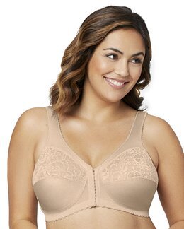 Forknappet Bh uten bøyle Beige - C90 - Glamorise